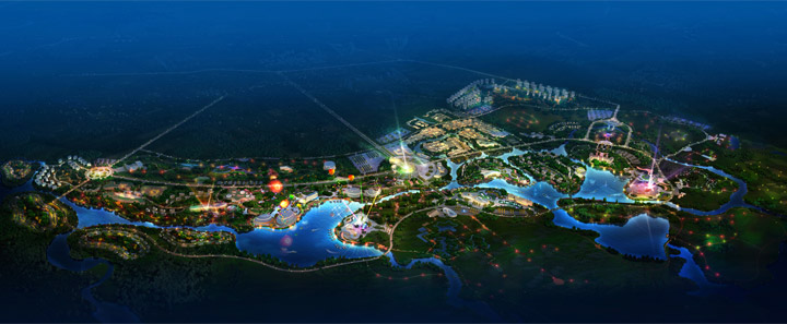 北京延慶野鴨湖國際度假區旅游規劃設計鳥瞰圖